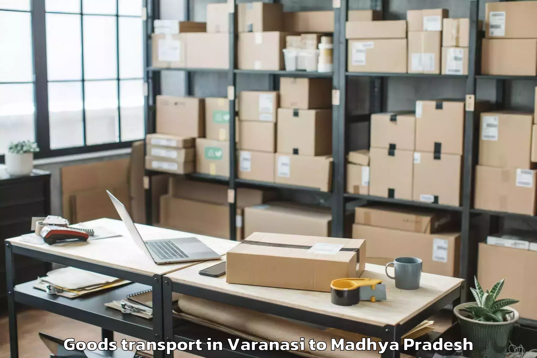 Book Varanasi to Shujalpur Goods Transport Online